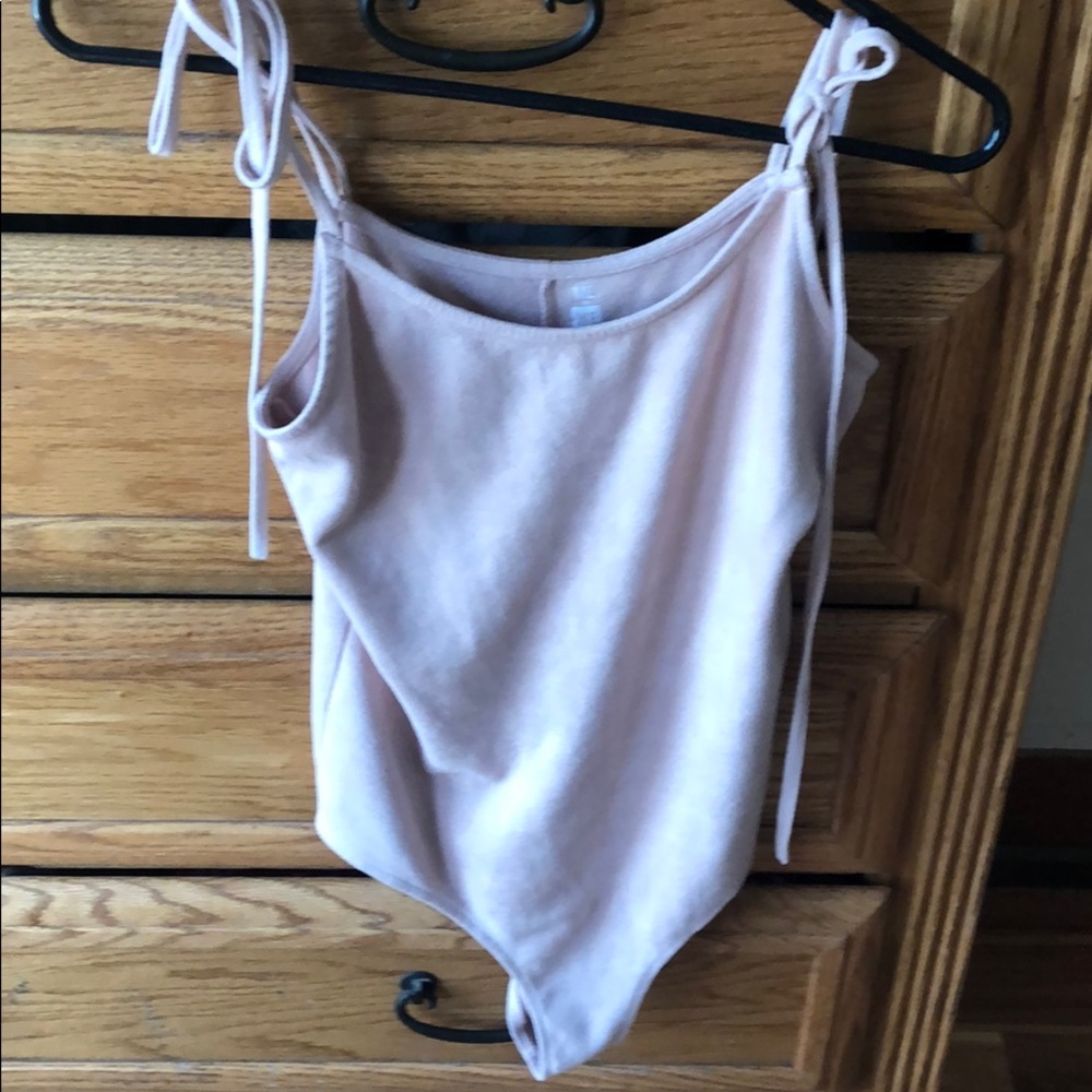 Light pink velvet onesie